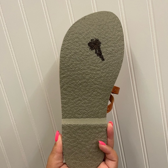 Free People Vacation Day Wrap Brown Leather Sandals Sz 38 - Picture 11 of 13
